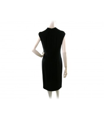 Woman dress Art. Cassy Dress, sleeveless model, close-fitting crater neck, slim fit, length under the knee. 2