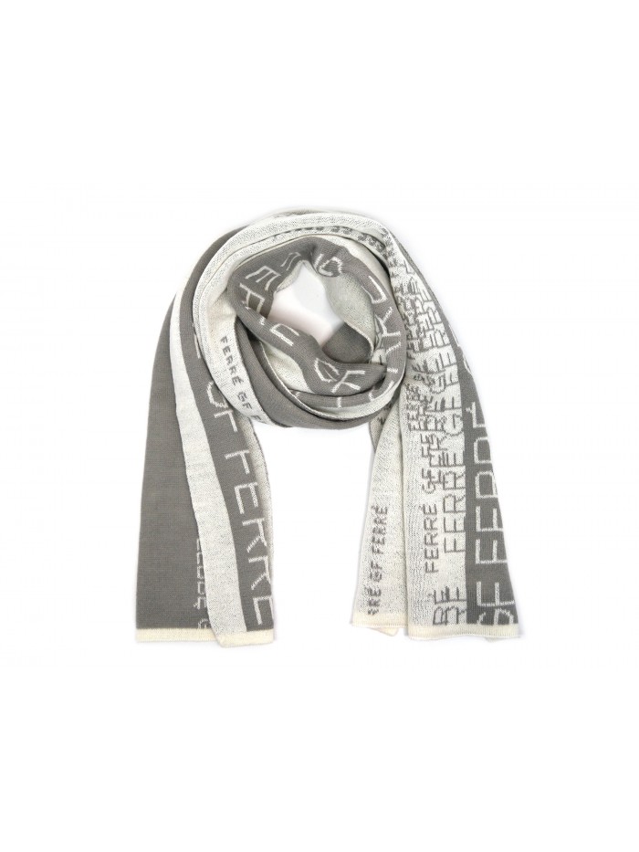GF Ferrè Scarf Art. Multi Logo Ice - Ecru