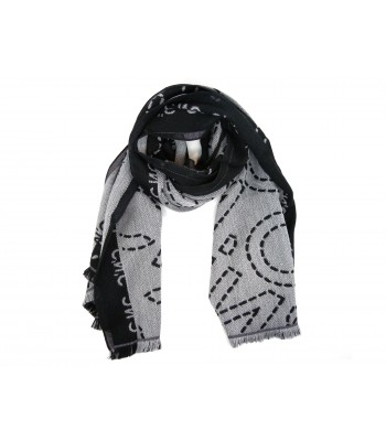 Costume National Scarf Art. 095NUHDA80964 Logo Dotted Gray - Black