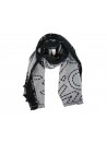 Costume National Scarf Art. 095NUHDA80964 Logo Dotted Gray - Black