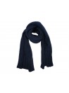 Umberto Fornari Classic Blue Wide Knit Scarf