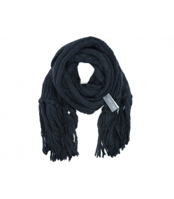 Umberto Fornari Classic Knitted Scarf with Wide Braids