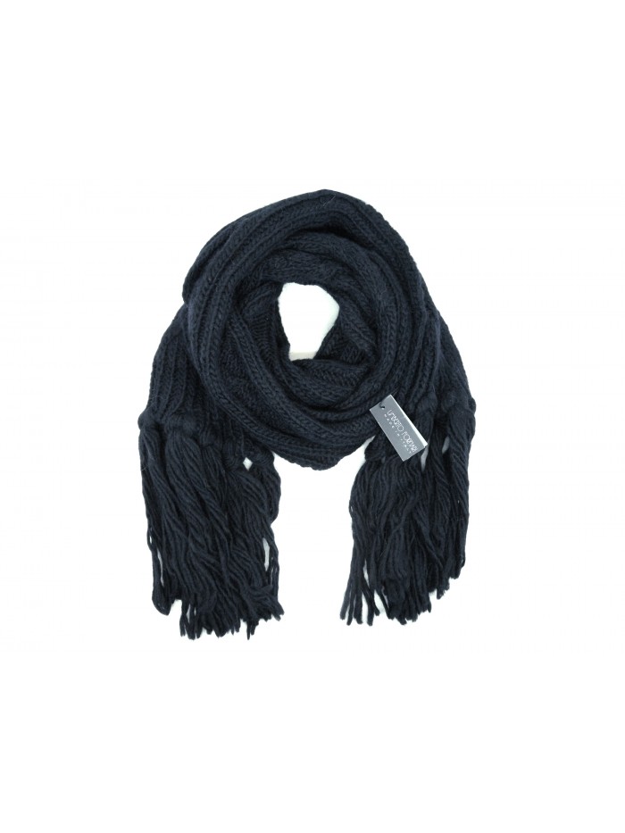 Umberto Fornari Classic Knitted Scarf with Wide Braids Umberto Fornari Classic Knitted Scarf with Wide Braids