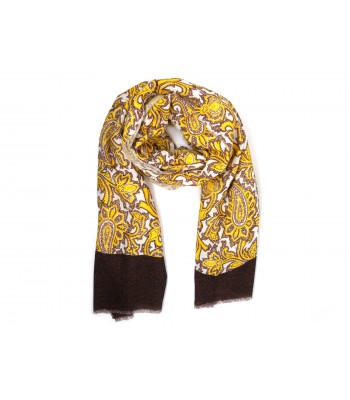 Umberto Fornari Scarf Fantasy Paisley Mustard