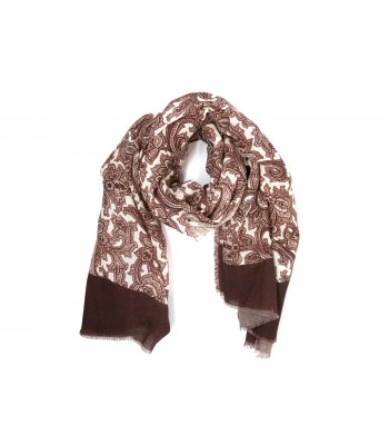 Umberto Fornari Brown Paisley Fantasy Scarf