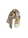 Umberto Fornari Scarf Fantasy Paisley Mustard - Blue