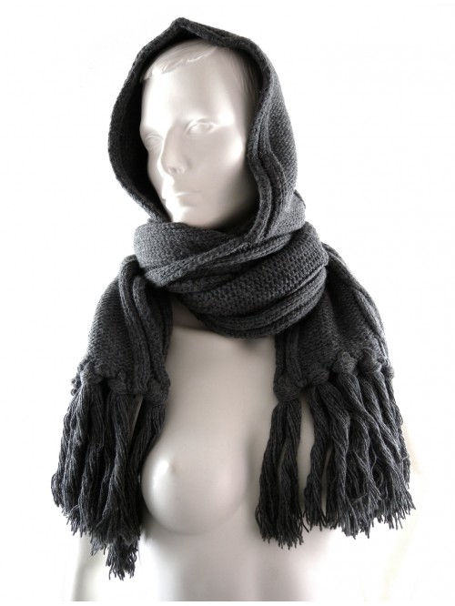 Scarf and Hood Complete full model, double use function with wide mesh with fringes. Scarf and Hood Complete full model, double use function with wide mesh with fringes.