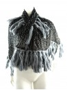 Women's Shawl with Logo and Fringes Art.A60155.