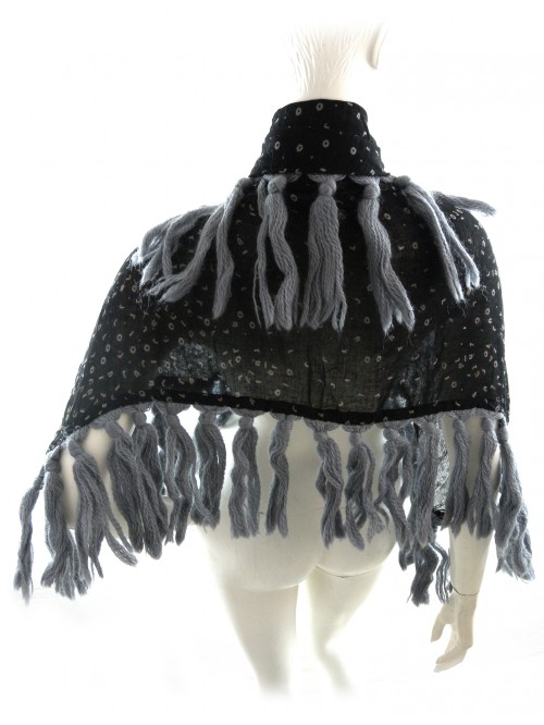Women's Shawl with Logo and Fringes Art.A60155.