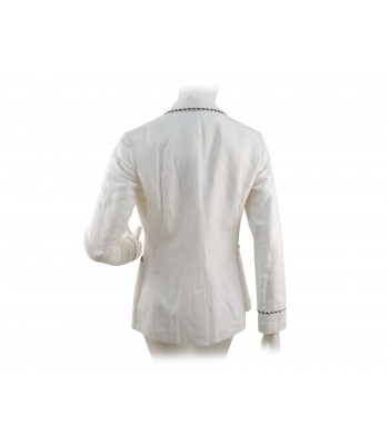 Cricket Sport Coat Wov Slim men's jacket with crest on the pocket and decorative border in contrasting white / blue. 2