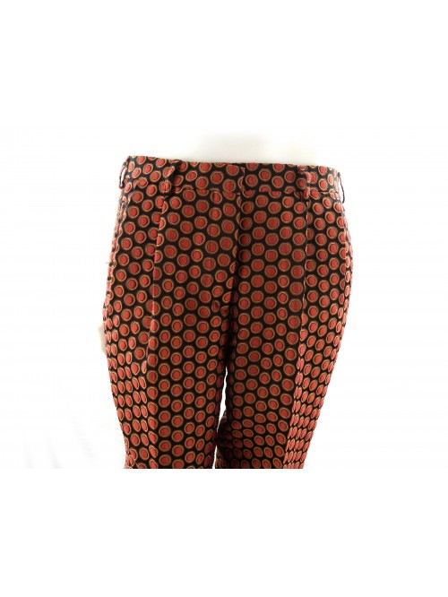 Etro Women's Pants Mod. 18267 Orange Bubbles