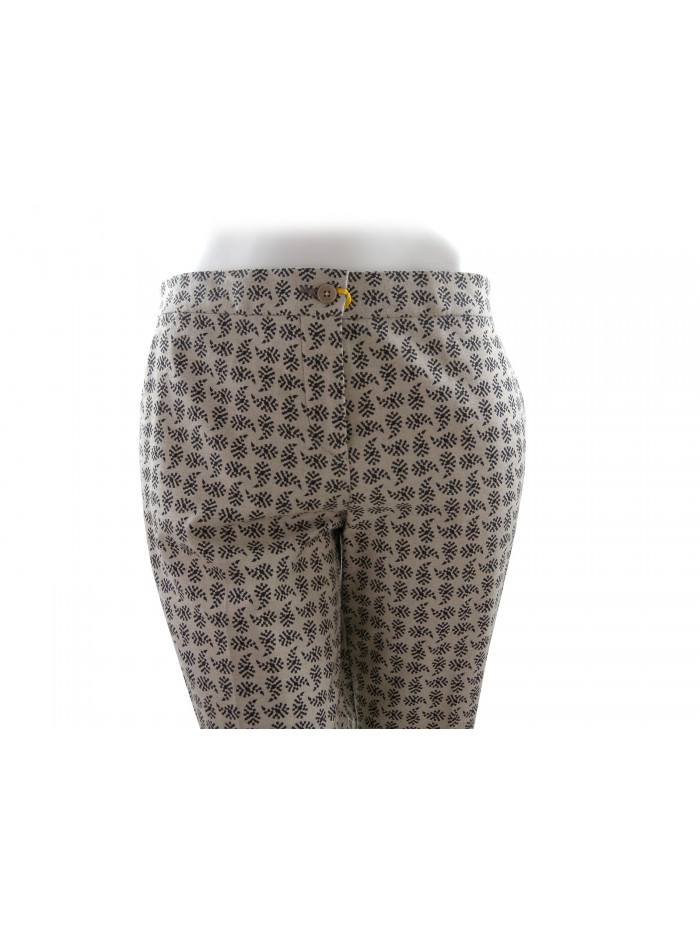 Etro Pantaloni Donna Mod. 18266 Microfantasia Paisley Beige