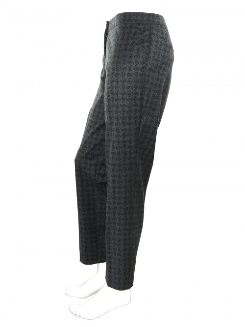 Etro Pantaloni Donna Mod. 18266 Microfantasia Paisley Grigio