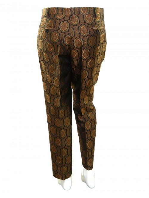 Etro Pantaloni Donna Mod. 18267 Rilievo Broccato