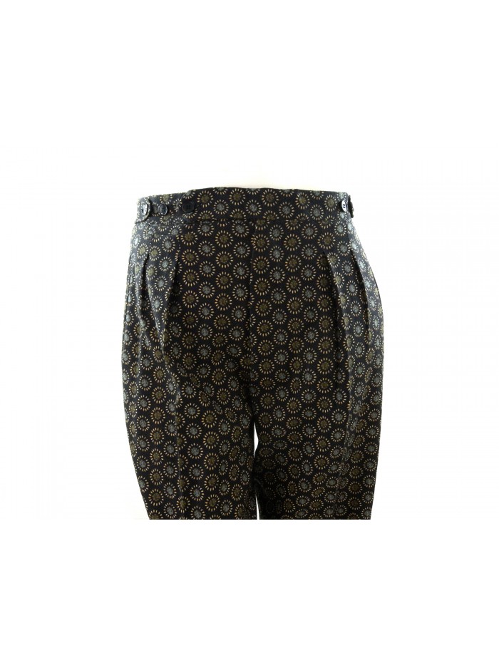 Etro Pants Women Mod. 17652 Microfantasia Sunflower
