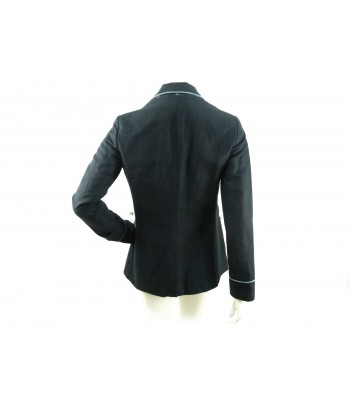 Giacca Donna Cricket Sport Coat Wov taglio maschile slim con stemma sul taschino e bordino decorativo a contrasto bianco/blu. 2