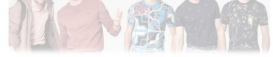 In the men's T-shirt section you will find the best clothing brands